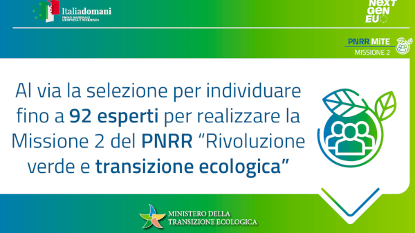 transizione ecologica, PNRR. MiTE