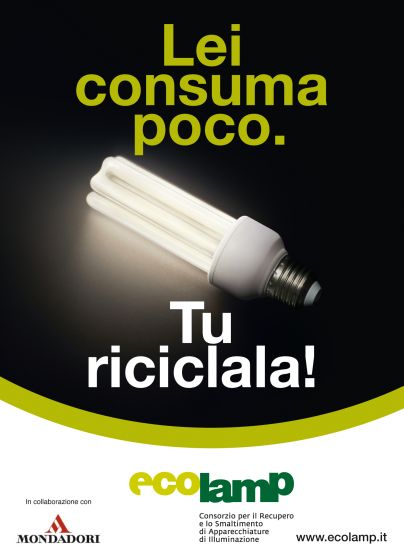 Ecolamp e Mondadori insieme per la raccolta differenziata delle lampade a basso consumo