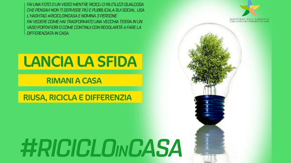 #ricicloincasa, Ministero dell'Ambiente