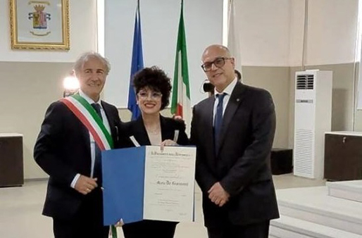Maria De Giovanni è l'unica donna del Salento nominata Commendatore al merito della Repubblica