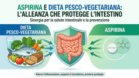 Aspirina e dieta pesco-vegetariana insieme migliorano la salute intestinale